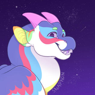 Art of my persona, a multicolour dragon