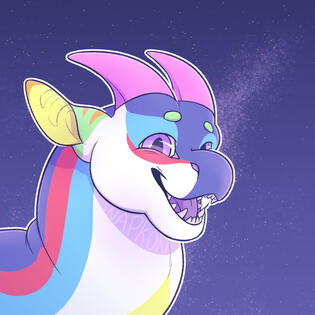 Art of my persona, a multicolour dragon