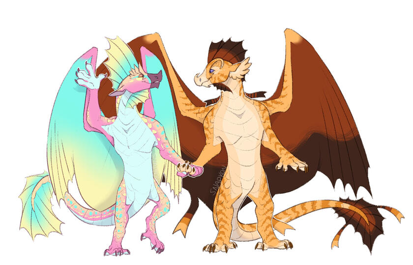 art of my two original Whirlwing fantribe characters