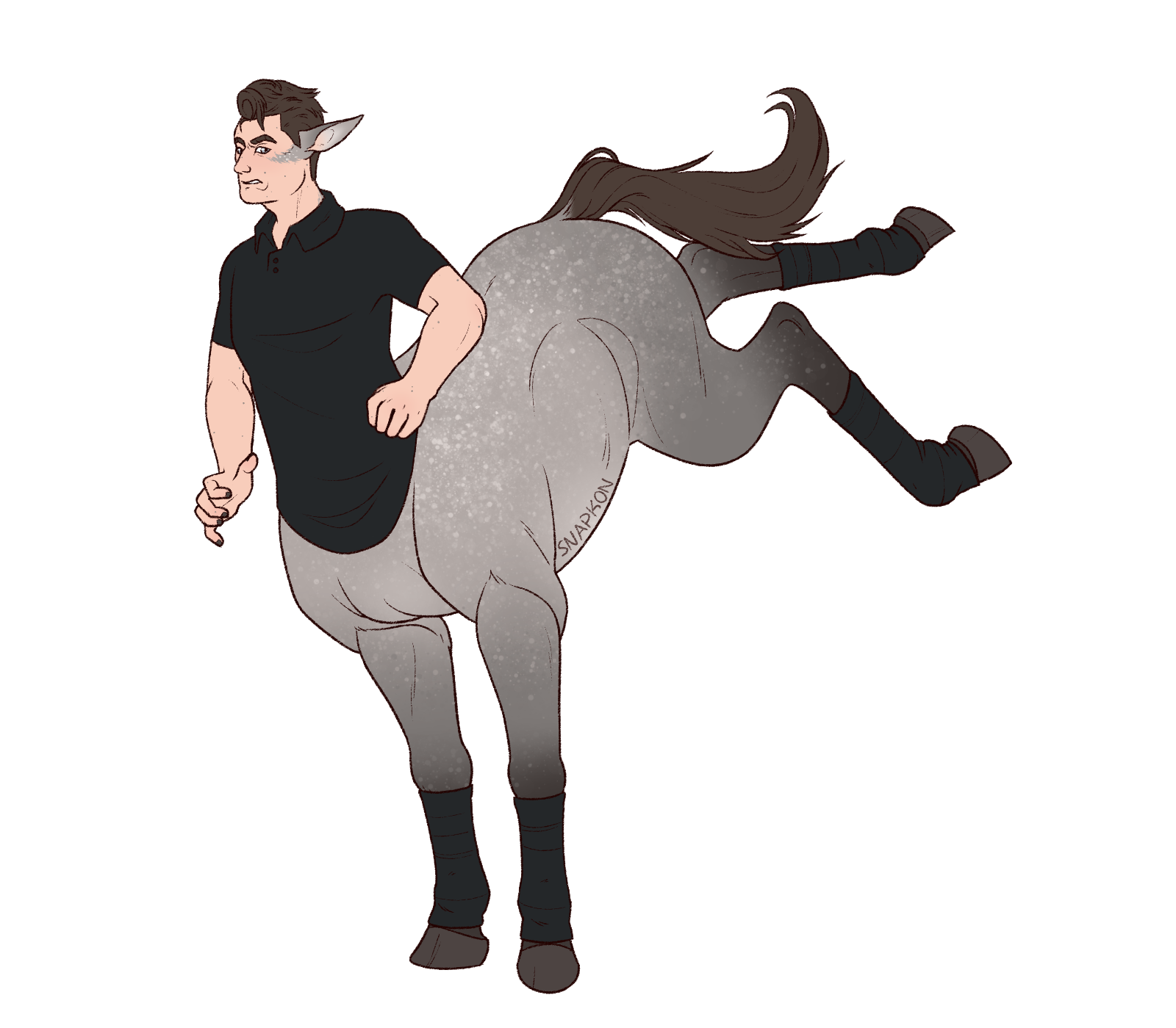 art of RK900 from Detroit: Become Human as a centaur